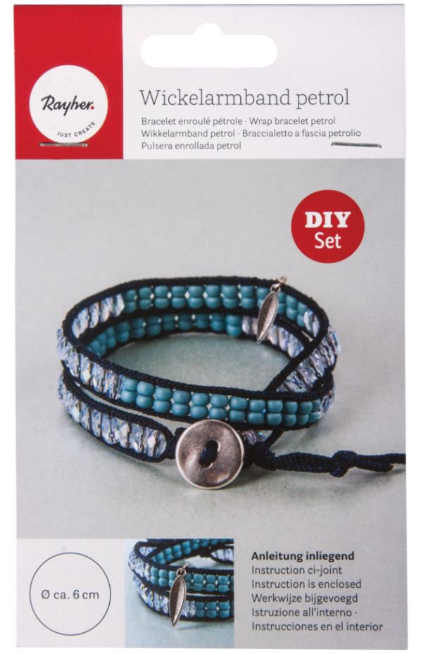 Wikkelarmband petrol